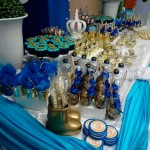 Festa Coroa de Príncipe Azul Marinho do Fabrício