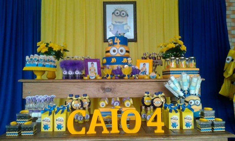 Mesa de Doces Festa Minions do Caio
