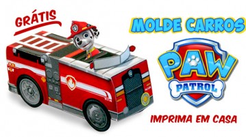 Molde Carros Patrulha Canina para Imprimir Molde Carros Patrulha Canina para Imprimir
