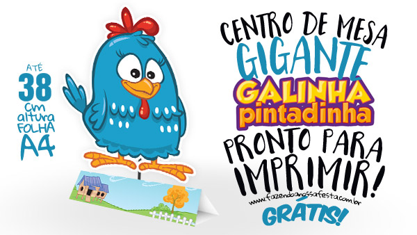 Convite Animado (VÍDEO) aniversário Galinha Pintadinha Mini