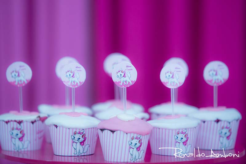 Cupcakes Festa Gatinha Marie da Leitora Karoline