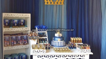 Festa Coroa de Príncipe Azul Marinho Decoração Festa Coroa de Príncipe Azul Marinho