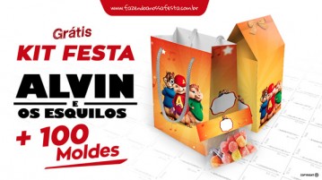 Kit Festa Alvin e os Esquilos Grátis para Imprimir Kit Festa Alvin e os Esquilos