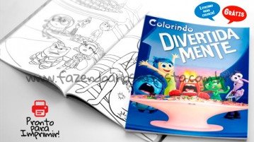 Livrinho para Colorir Divertida Mente Disney Livrinho para Colorir Divertida Mente Disney