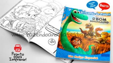 Livrinho para Colorir O Bom Dinossauro Grátis Livrinho para Colorir O Bom Dinossauro Grátis