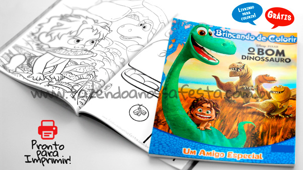 Livrinho para Colorir O Bom Dinossauro Gratis