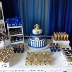 Mesa de Doces Festa Coroa de Príncipe Azul Marinho