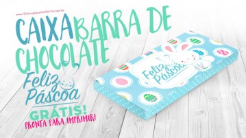Caixa Barra de Chocolate para Páscoa Personalizada Caixa Barra de Chocolate para Páscoa Personalizada