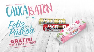Caixa Baton para Páscoa – Grátis para Imprimir Caixa Baton para Páscoa