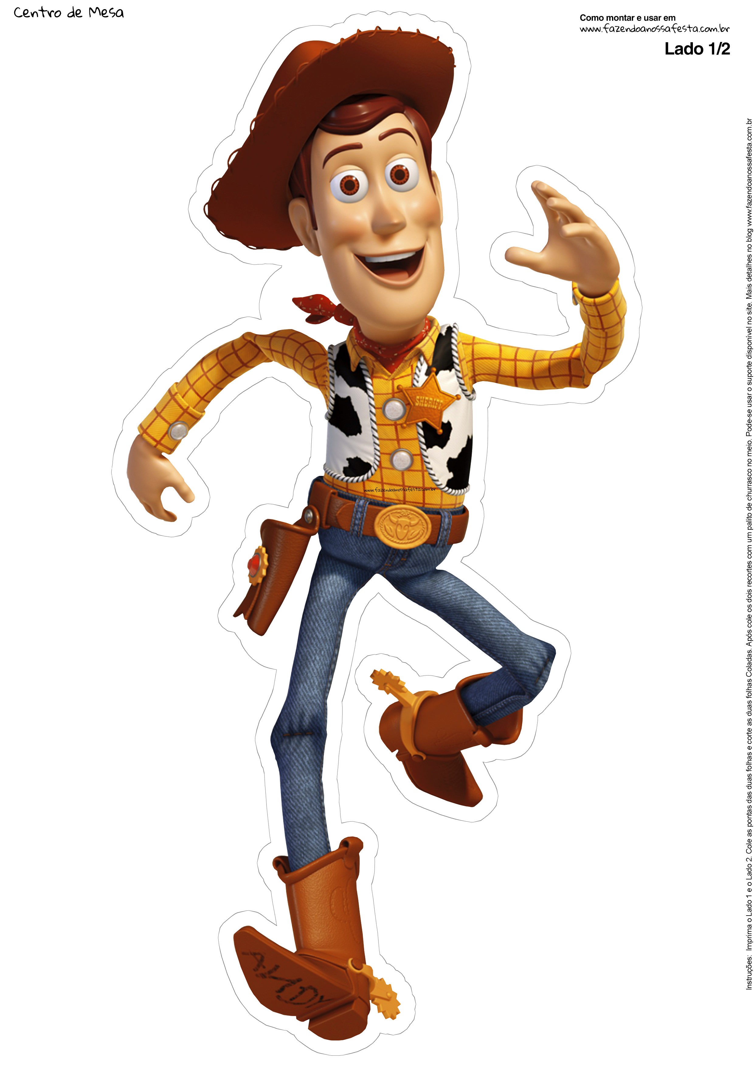 Centro de Mesa Toy Story Woody Parte 1