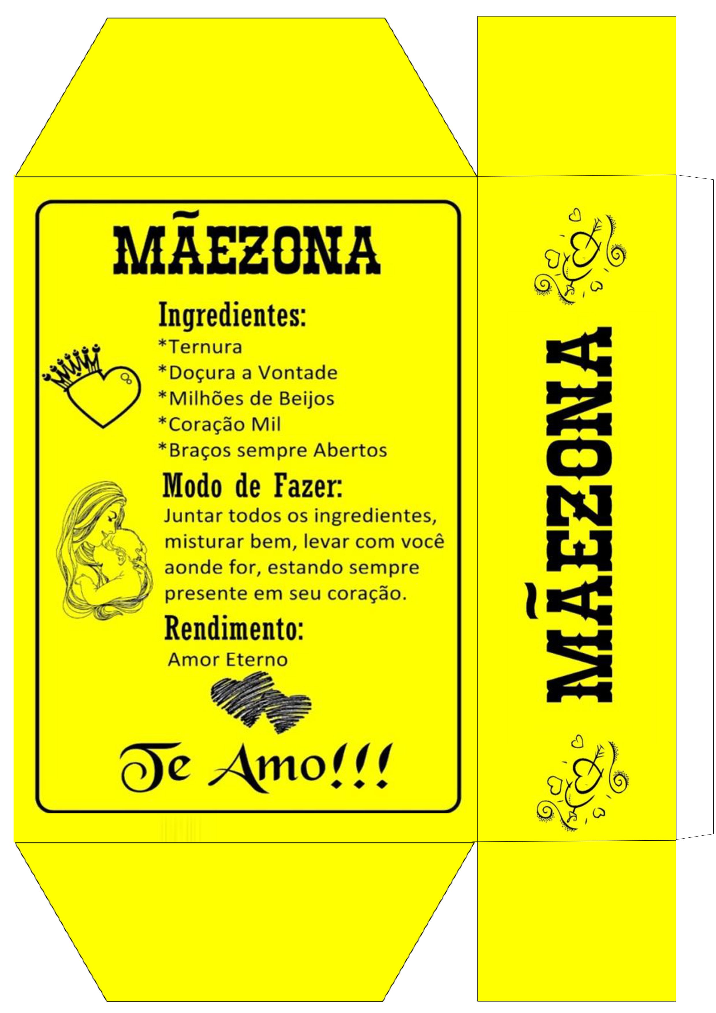 Caixa Maezona Presente Dia das Maes Personalizado Parte 2