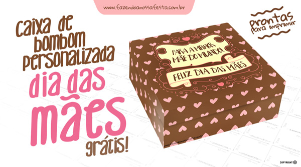 Fazendo a Nossa Festa - Baixe o molde! Caixa Bis dia das Mães!  #melhoresdasemana #fnfblog Fazendo a Nossa Festa