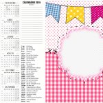 Calendario 2016 Festa Junina Rosa