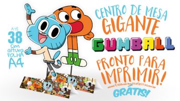 Centro de Mesa O Incrível Mundo de Gumball Centro de Mesa O Incrível Mundo de Gumball