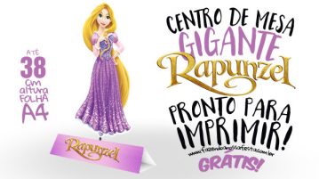 Centro de Mesa Rapunzel para Imprimir em Montar Centro de Mesa Rapunzel