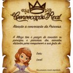Convite Pergaminho Princesa Sofia