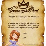 Convite Pergaminho Princesa Sofia 2