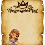 Convite Pergaminho Princesa Sofia 3