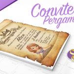 Convite Pergaminho Princesa Sofia da Disney