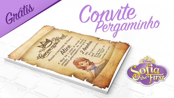 Convite Princesas para editar e imprimir grátis - Festa Free