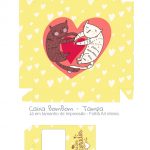 Caixa Bombom Dia dos Namorados Gatinhos Amarelo - parte 1