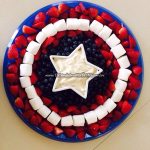 Escudo Capitao America com Frutas Festa Vingadores do Luca