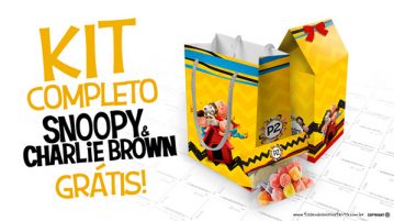 Kit Festa Snoopy e sua Turma Grátis para Imprimir Kit Festa Snoopy e sua Turma