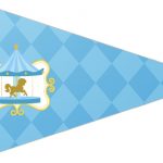 Bandeirinha Sanduiche 5 Carrossel Azul