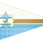 Bandeirinha Sanduiche Carrossel Azul 3