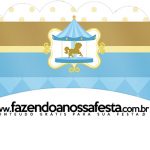 Saias Wrappers para cupcakes Carrossel Azul