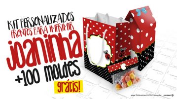 Kit Festa Joaninha Grátis para Imprimir Kit Festa Joaninha Grátis Modelo