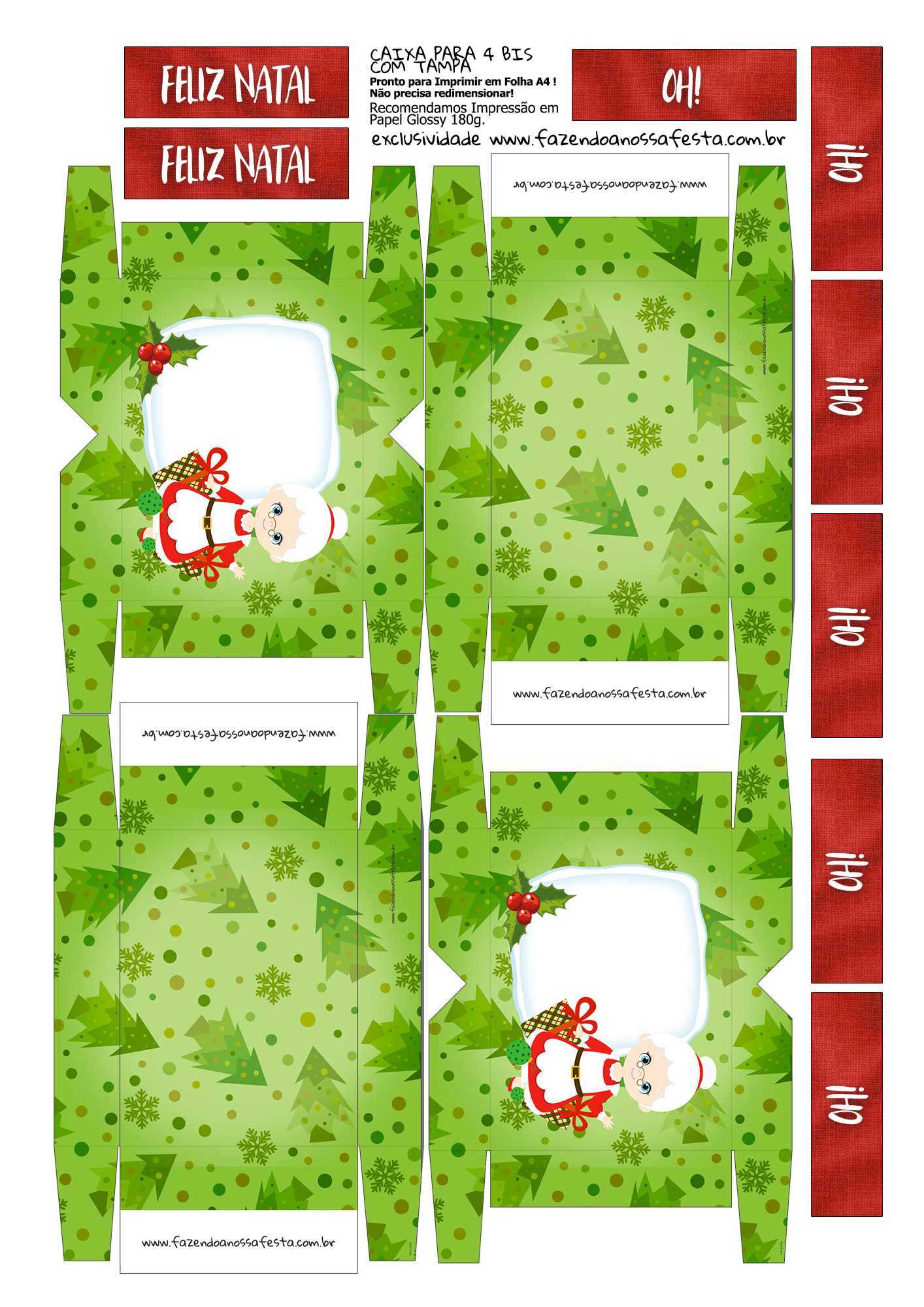 Lembrancinha para Natal Caixa 4 Bis 3 - Fazendo a Nossa Festa