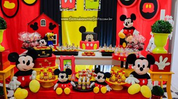 Festa Mickey do Emanuel Inspiração Mesa dos doces Festa Mickey do Emanuel