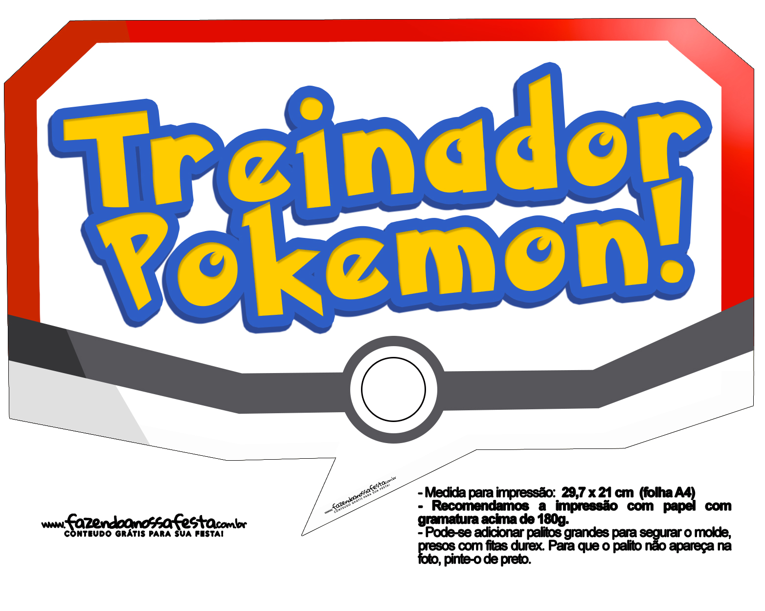 Plaquinhas Divertidas Pokémon Grátis para Imprimir 15