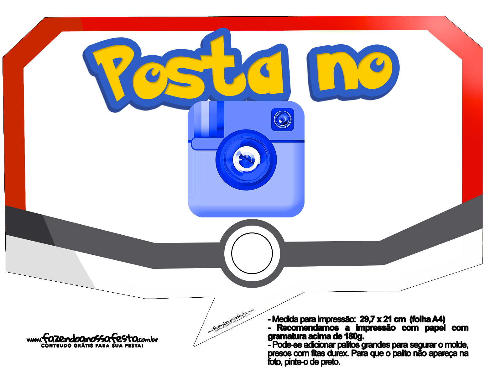 Plaquinhas Divertidas Pokémon Grátis para Imprimir 11