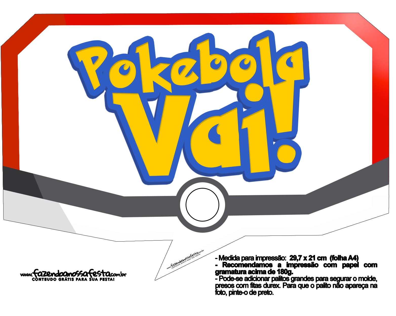 Plaquinhas Divertidas Pokémon Grátis para Imprimir 17