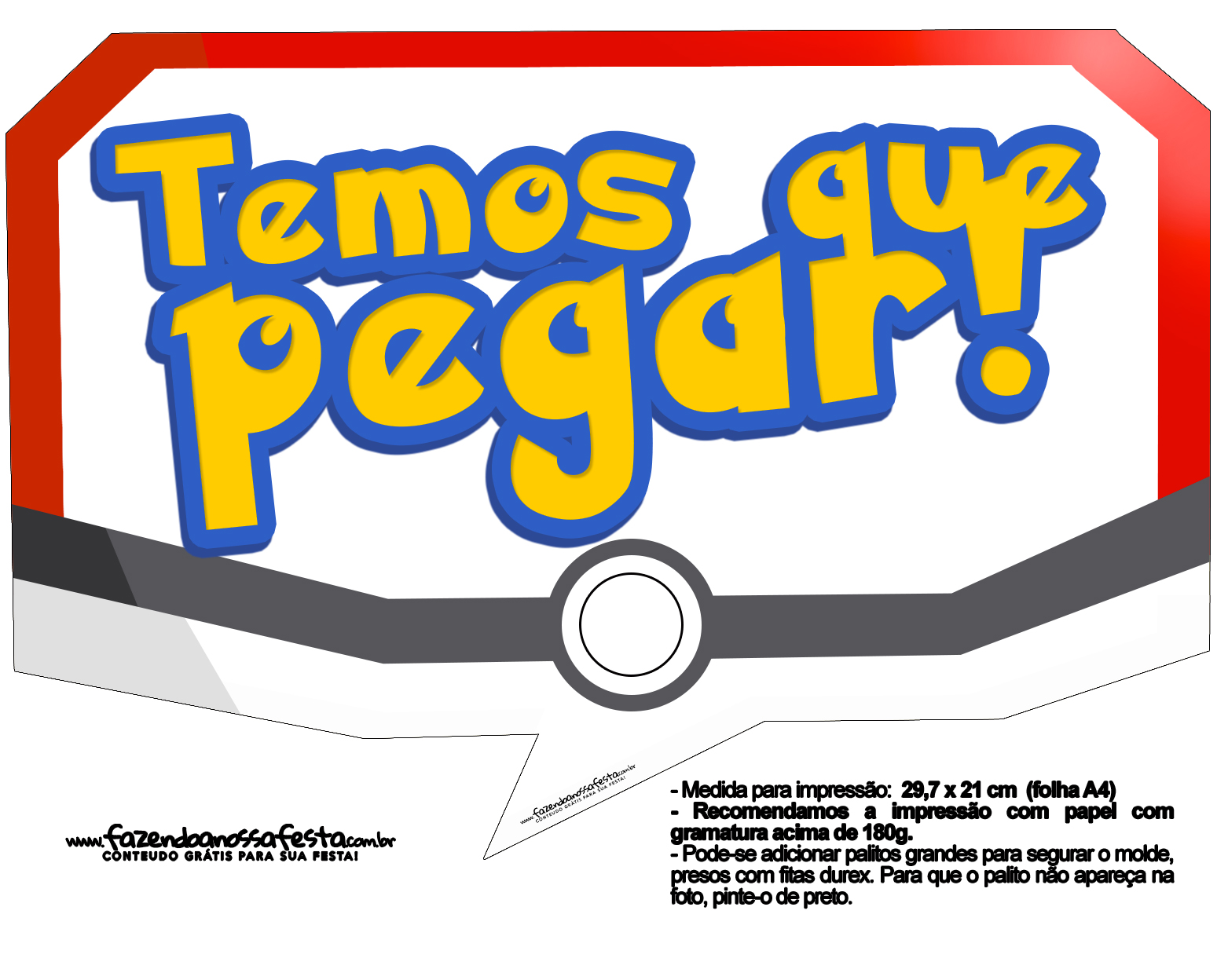 Plaquinhas Divertidas Pokémon Grátis para Imprimir 5