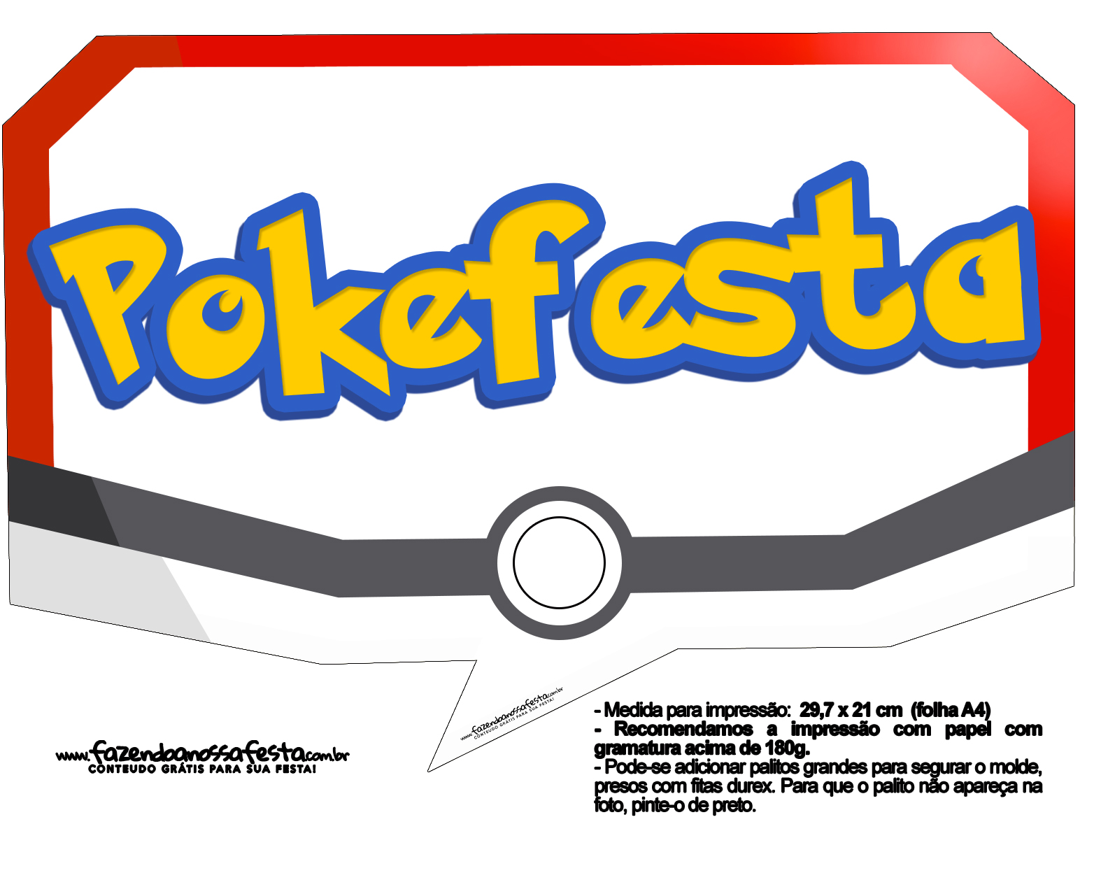 Plaquinhas Divertidas Pokémon Grátis para Imprimir 8