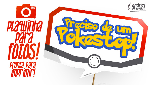 Plaquinhas Pokémon Grátis para Imprimir em Casa