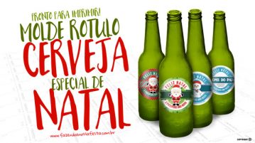 Rótulo Personalizado Cerveja para Natal Grátis Rótulo Personalizado Cerveja para Natal