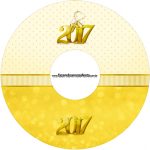 Etiqueta CD DVD Ano Novo 2017