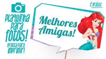Plaquinhas Pequena Sereia Ariel Grátis para Imprimir Plaquinhas Pequena Sereia Ariel Modelo