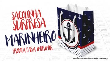 Sacolinha Surpresa Marinheiro Grátis para Imprimir Sacolinha Surpresa Marinheiro Modelo 2