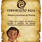 Convite Pergaminho Moana Baby 1