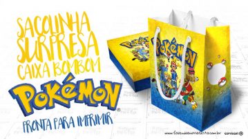 Pokémon Sacolinha Surpresa para Imprimir em Casa Pokémon Sacolinha Surpresa para Imprimir em casa