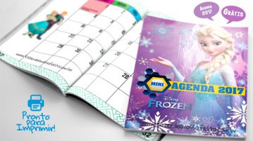 Agenda Frozen 2017 Grátis para Imprimir