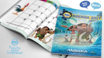 Agenda Moana 2017 Grátis para Imprimir