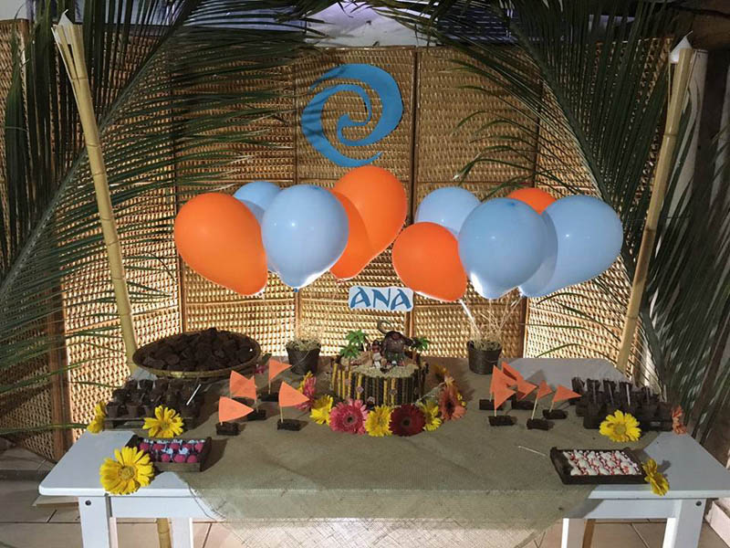 Decorao aniversario moana simples