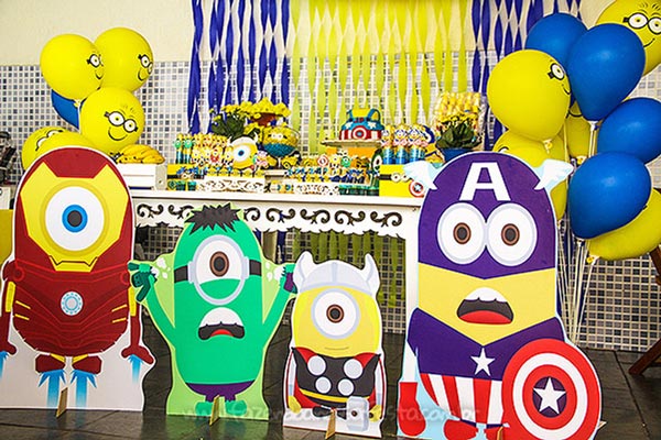 Festa Minions Super Herois do Joao Pedro 5 Modelo