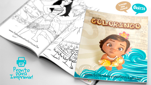 Livrinho Para Colorir Moana Gratis Para Imprimir